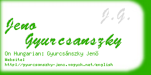 jeno gyurcsanszky business card