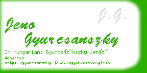 jeno gyurcsanszky business card